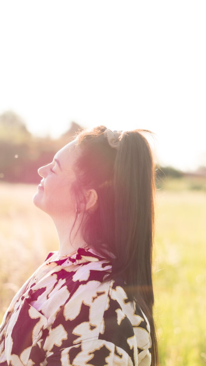 Portrait Frau golden hour