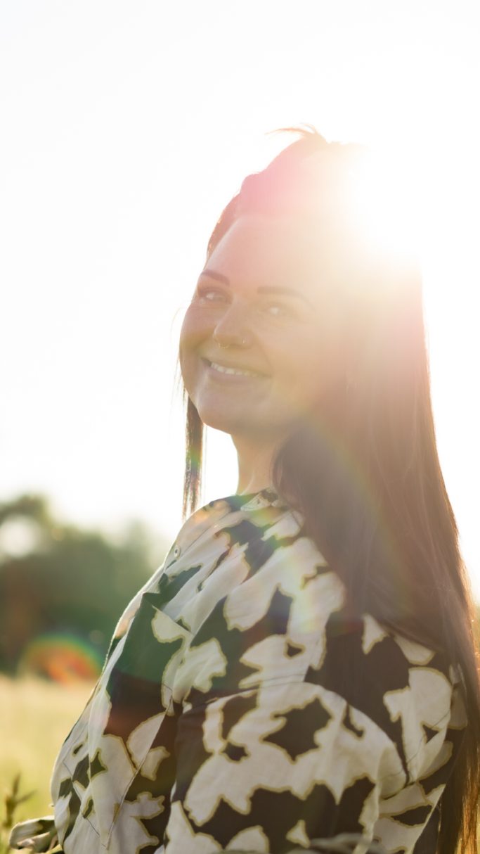 Portrait Frau golden hour